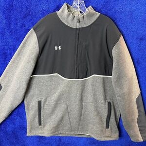 Under Armour grey and black 1/4‎ zip pullover sweatshirt #sweatshirt #sweater